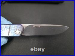 Medford Gentleman Jack S35VN Brushed Bolster Blue Titanium Slipjoint