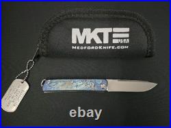 Medford Gentleman Jack S35VN Brushed Bolster Blue Titanium Slipjoint