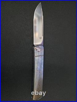 Medford Gentleman Jack S35VN Brushed Bolster Blue Titanium Slipjoint