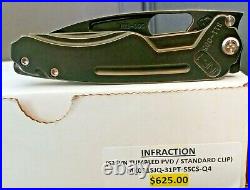 Medford Infraction S35VN 3.25 Blade Black Ops PVD Handles Blade Knife BNIB