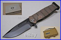 Medford Knife USMC-FF with CPM S35-VN, Ti Handle (Bronze/PVD), Flamed clip (105)