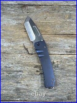 Medford Midi Marauder Knife S45vn (Tum) & Ti Handles (Blue) Flamed Hrdwr