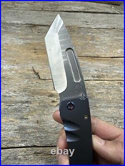 Medford Midi Marauder Knife S45vn (Tum) & Ti Handles (Blue) Flamed Hrdwr