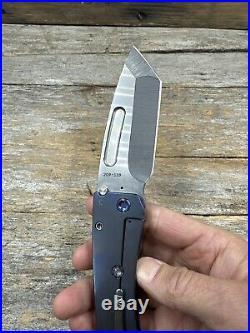 Medford Midi Marauder Knife S45vn (Tum) & Ti Handles (Blue) Flamed Hrdwr