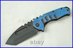 Medford Praetorian T Knife Tanto with S35-VN & Faced Ti Handles (Blue) (194)