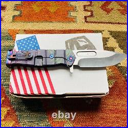 Medford USMC Fighter Flipper 4.25 Joker Theme Flamed Hardware Folding Knife