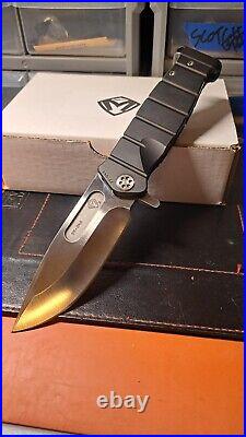 Medford Usmc Fighter Flipper Folding Knife / Pvd / 3v Satin Blade