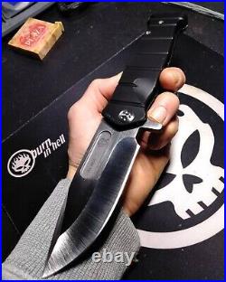 Medford Usmc Fighter Flipper Folding Knife / Pvd / 3v Satin Blade