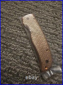 MetonBoss Seigaiha Copper Scales for Shaman Spyderco