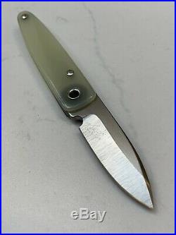Michael Morris Friction Folder Knife Handmade Natural Jade G10 NEW Custom