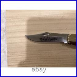 Michael Prater Custom Knife Turquoise Handle D2 Steel Blade Collectible