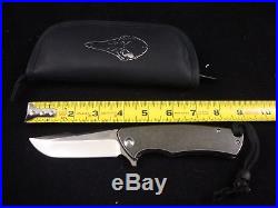 Michael Zieba Custom GAS MASK SKULL Titanium Flipper Knife Copper Spacer MINT