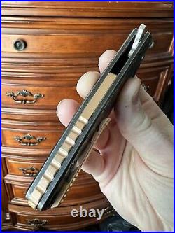 Michael Zieba Custom S1 V3.5 Sculpted Titanium Flipper Folding Knife RARE
