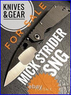 Mick Strider Custom Knife SNG, Strider Knife, Brand New with Case