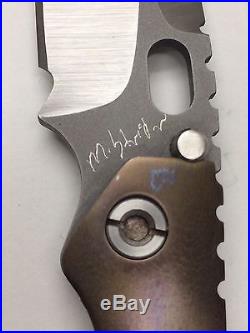 Mick Strider Custom PT-CC Folding Knife, Dagger Grind, Everett Pouch