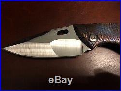 Mick Strider Custom SJ75 Framelock Knife Anodized Titanium (4 Blade)