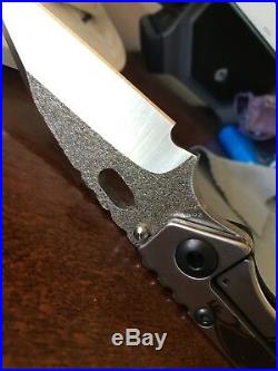 Mick Strider Custom SMF Wharncliffe Dual Winged Skulls/Magma Blade Flats