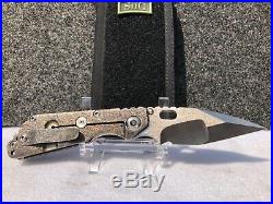 Mick Strider Custom SnG textured folding knife CPM 3V tanto blade