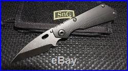 Mick Strider Custom Sng Custom Flamed Ti Black G10 Warncliff SW Tooled Knife