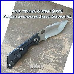 Mick Strider Customs MSC Custom XL Folding Knife Stealth Nightmare Hand Grind