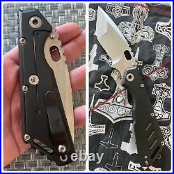 Mick Strider Customs MSC Custom XL Folding Knife Stealth Nightmare Hand Grind