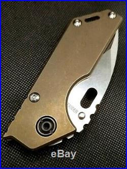 Mick Strider Knives 3/4 AR. 75 S35VN Dual 6al4v Titanium Scales
