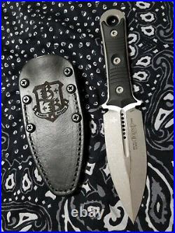 Microtech Borka SBD D/E Knife Apocalyptic M390 BNIB with Leather Sheath