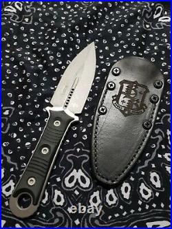 Microtech Borka SBD D/E Knife Apocalyptic M390 BNIB with Leather Sheath