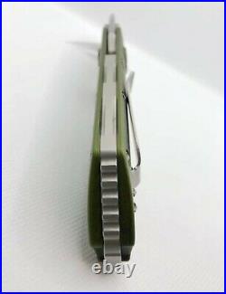 Microtech DOC, Green Scales, Stonewashed Elmax Blade, Excellent condition