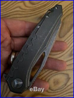 Microtech Sigil Mk6 Flipper Pocket Knife Tit Apocalypic Finish & Copper