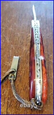 Mike Allen Whiskers Handmade Lock Back Folding Knife