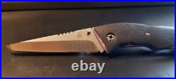Mike Franklin Hawg Custom Folding Knife Black with Purple Liners A BEAUTY