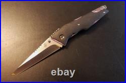Mike Franklin Hawg Custom Folding Knife Black with Purple Liners A BEAUTY