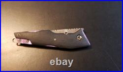Mike Franklin Hawg Custom Folding Knife Black with Purple Liners A BEAUTY