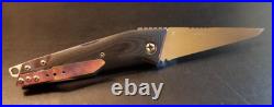 Mike Franklin Hawg Custom Folding Knife Black with Purple Liners A BEAUTY