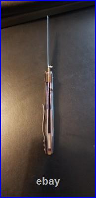 Mike Franklin Hawg Custom Folding Knife Black with Purple Liners A BEAUTY