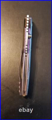 Mike Franklin Hawg Custom Folding Knife Black with Purple Liners A BEAUTY