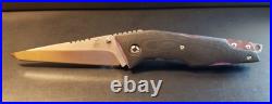 Mike Franklin Hawg Custom Folding Knife Black with Purple Liners A BEAUTY
