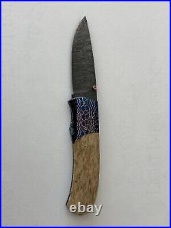 Mike Zscherny Gentleman's Folder with Damascus Blade