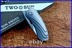 Mini Drop Point Folding Knife Pocket Hunting Survival M390 Steel Titanium Alloy