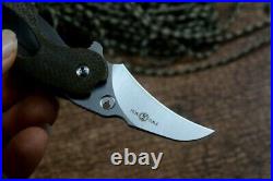 Mini Karambit Folding Knife Pocket Hunting Survival 14C28N Steel Titanium Handle