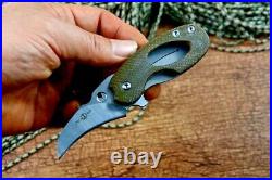 Mini Karambit Folding Knife Pocket Hunting Survival 14C28N Steel Titanium Handle