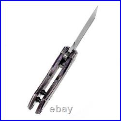 Mini Wharncliffe Knife Folding Pocket Hunting Survival Damascus Steel Titanium S