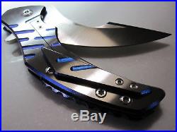 Mint Sergey Rogovets Folding Knife Model 7x Timascus Blue Titanium 2016 $1495.00