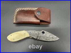 Montana Territory Damascus Indian Chief Folding Knife