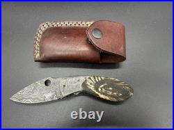 Montana Territory Damascus Indian Chief Folding Knife