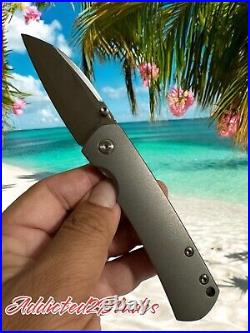 Monterey Bay Knives Mini Old Guard Titanium Wharncliffe ZDP189 Satin Blade MBK