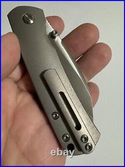 Monterey Bay Knives Mini Old Guard Titanium Wharncliffe ZDP189 Satin Blade MBK