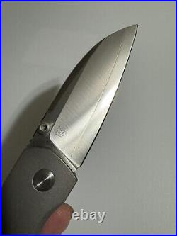 Monterey Bay Knives Mini Old Guard Titanium Wharncliffe ZDP189 Satin Blade MBK