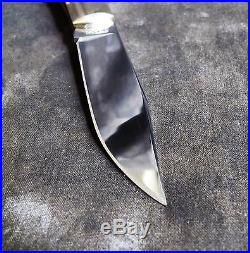 Moore Maker 6106 Lockback Folding Hunter Knife withStag, Sheath & in Box